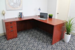 L Shaped Desk with Drawers