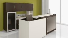 U Shaped Reception Desk with Storage