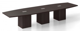 Boat Shaped Conference Table with Cube Base - PL Laminate Series