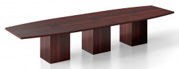 Boat Shaped Conference Table with Cube Base - PL Laminate