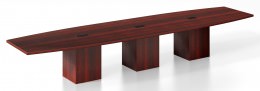 Boat Shaped Conference Table with Cube Base - PL Laminate Series