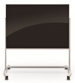 Mobile Black Glass Magnetic Dry Erase Board - Artisan Series