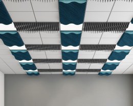3D Sound Absorbent Acoustic Ceiling Tiles - EchoDeco Series
