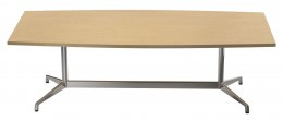 Boat Shaped Conference Table with Steel Base