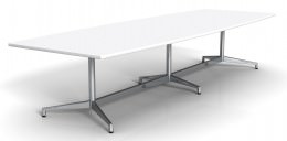 Boat Shaped Conference Table with Steel Base - Seville Series