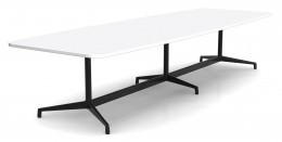 Boat Shaped Conference Table with Radius Corners - Seville Series