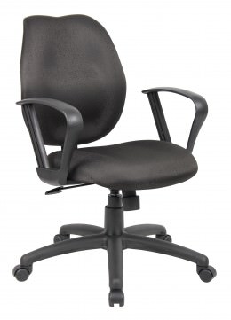 Mid Back Office Chair with Fixed Arms