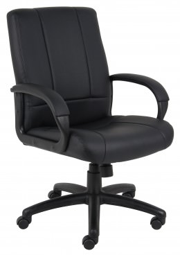 Mid Back Office Chair with Arms - CaressoftPlus