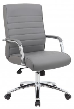 Vinyl Mid Back Conference Room Chair - CaressoftPlus Series