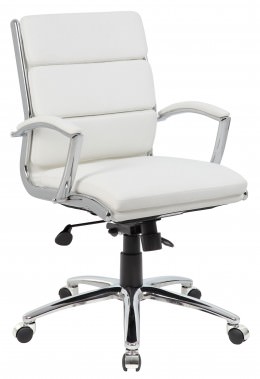 Vinyl Mid Back Conference Room Chair - CaressoftPlus