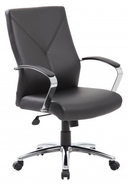 Leather High Back Conference Room Chair - LeatherPlus Series