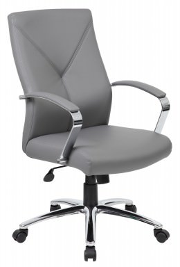Leather High Back Conference Room Chair - LeatherPlus
