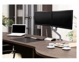 Desk Clamp Dual Monitor Arm - Summit