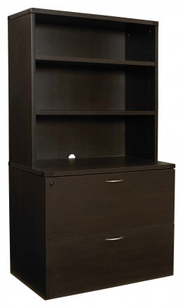 Lateral File Cabinet with Hutch - Napa Series