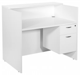 Small Reception Desk with Drawers - Napa Series