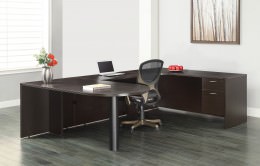 U Shaped Peninsula Desk with Drawers - Napa Series