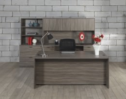 Rectangular Desk and Credenza with Storage - Napa Series