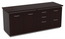 Combo Pedestal Storage Cabinet Credenza - Tuxedo Series
