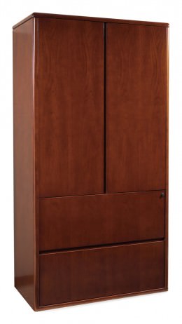 Vertical Storage Cabinet with Lateral File Drawers - Sonoma Series