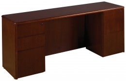 Credenza Desk with Drawers - Sonoma Series