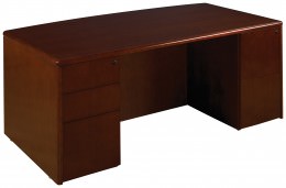 Bow Front Desk with Drawers - Sonoma Series