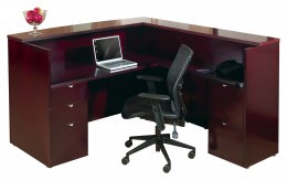 L Shaped Reception Desk with Drawers - Kenwood Series