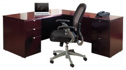 L Shaped Desk with Drawers - Kenwood Series