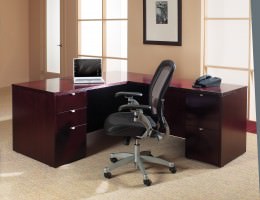 L Shaped Desk with Drawers - Kenwood Series