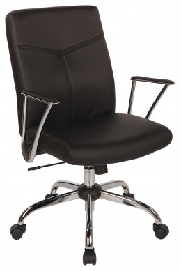Mid Back Conference Room Chair with Flip Up Arms - Work Smart Series