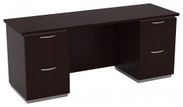 Credenza Desk with Drawers - Tuxedo Series