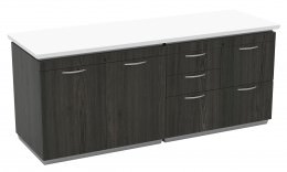 Combo Pedestal Storage Cabinet Credenza - Tuxedo