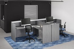 Modern 2 Person Reception Desk - PL Laminate Series