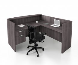 L Shape Reception Desk - PL Laminate Series