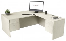 L Shaped Desk with Drawers - Maverick Series