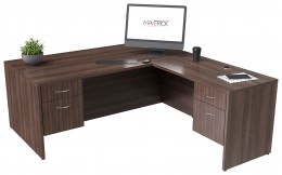 L Shaped Desk with Drawers - Maverick Series