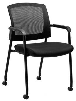 Mesh Stacking Chair with Casters - Coronet  Series