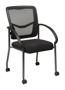 Rolling Mesh Back Stacking Chair - Pro Line II
