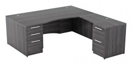 L Shaped Desk with Drawers - Potenza