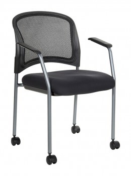 Rolling Mesh Back Stacking Chair - Pro Line II Series