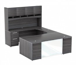 U Shaped Desk with Hutch - Potenza Series