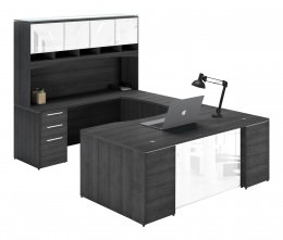 U Shaped Desk with Hutch - Potenza Series