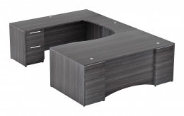 U Shaped Desk with Drawers - Potenza Series