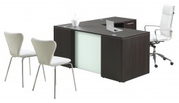 L Shaped Desk with Drawers - Potenza Series
