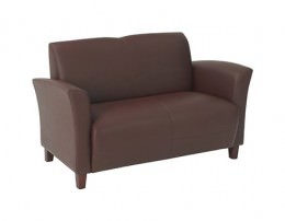 Leather Waiting Room Loveseat - OSP Lounge Seating