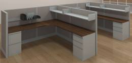 7x7 Corner Cubicle Workstations - EXP Panel System Series