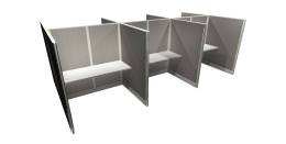 Call Center Telemarketing Cubicles for 6 - EXP Panel System Series