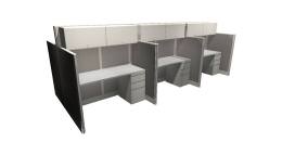 Call Center Telemarketing Cubicles with Power and Storage
