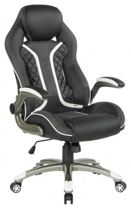 Black and White Gaming Chair - OSP Gaming Chairs Series