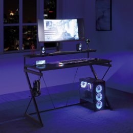 Gaming Desk with LED Lights - DesignLab Series
