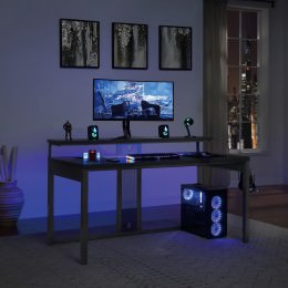 Gaming Desk with LED Lights - DesignLab Series